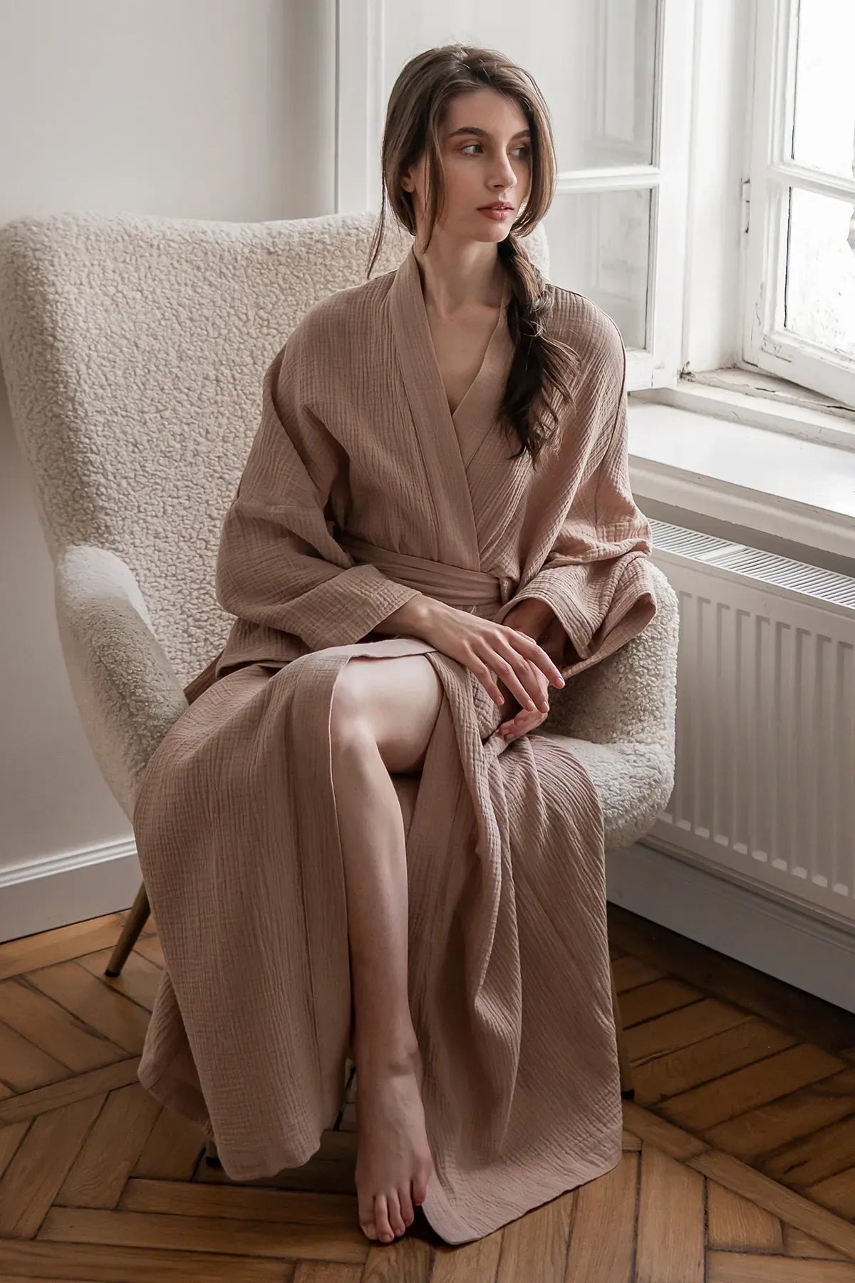 Халат из муслина Latte ML0035-01-04