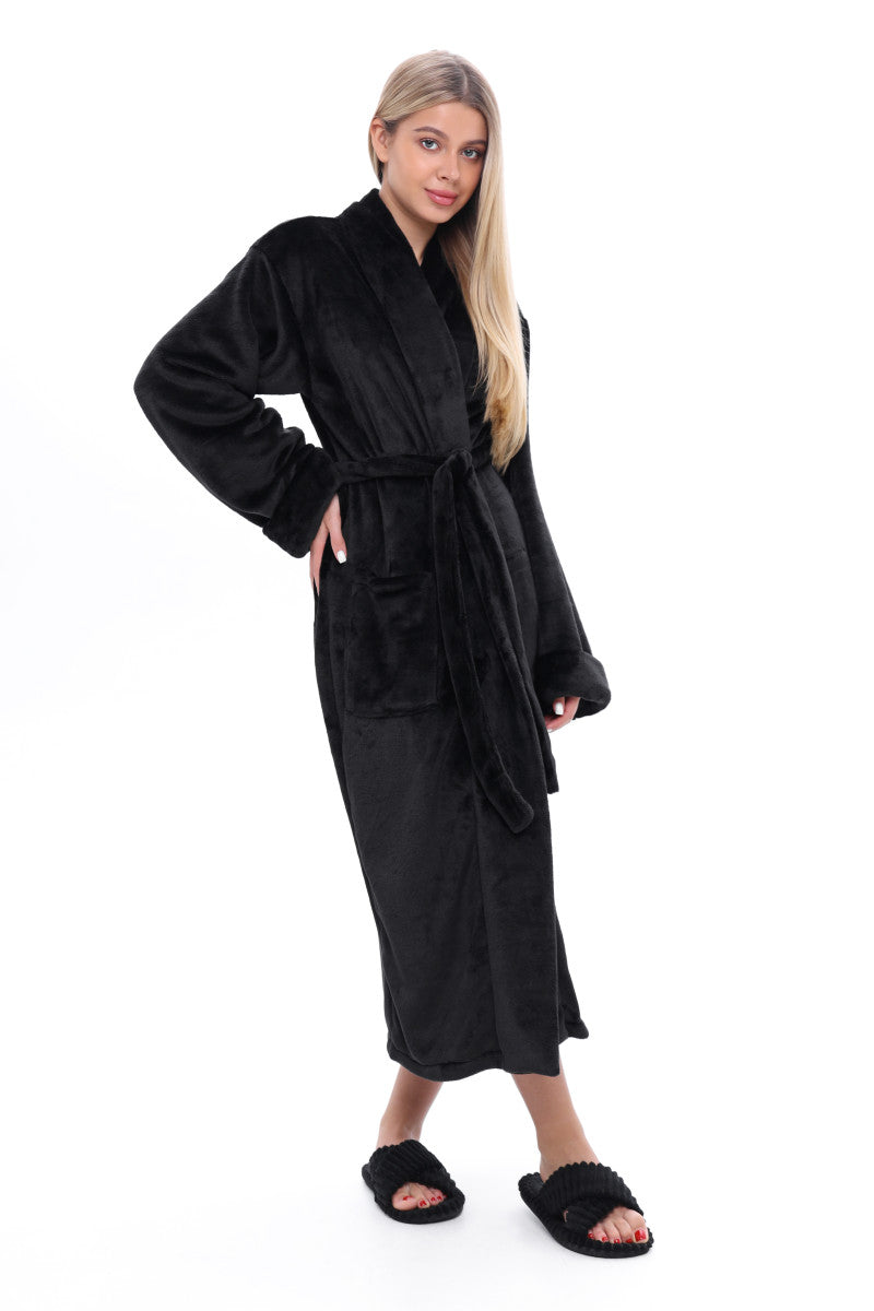 Халат унісекс з велсофту 24157 black