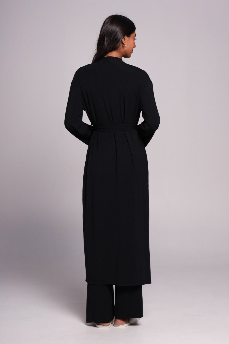 Халат из микромодала 25159 black