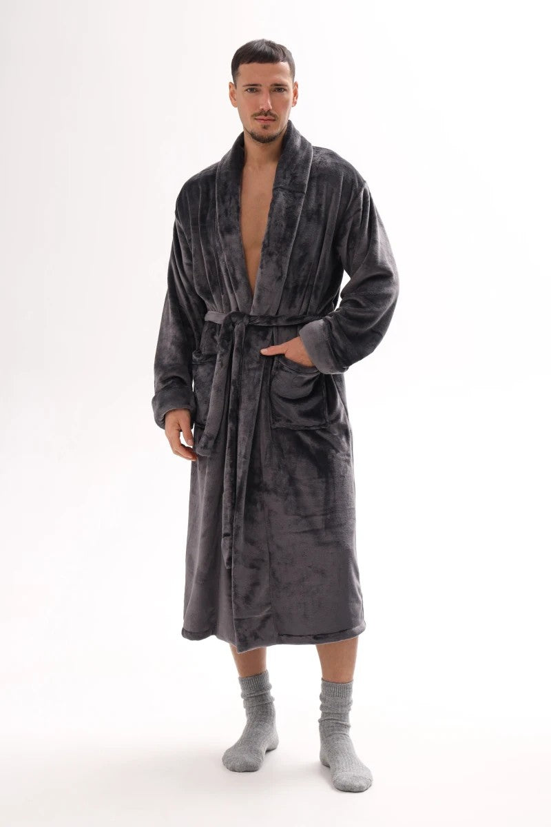 Чоловічий халат з велсофту 25174