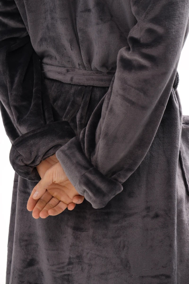 Чоловічий халат з велсофту 25174