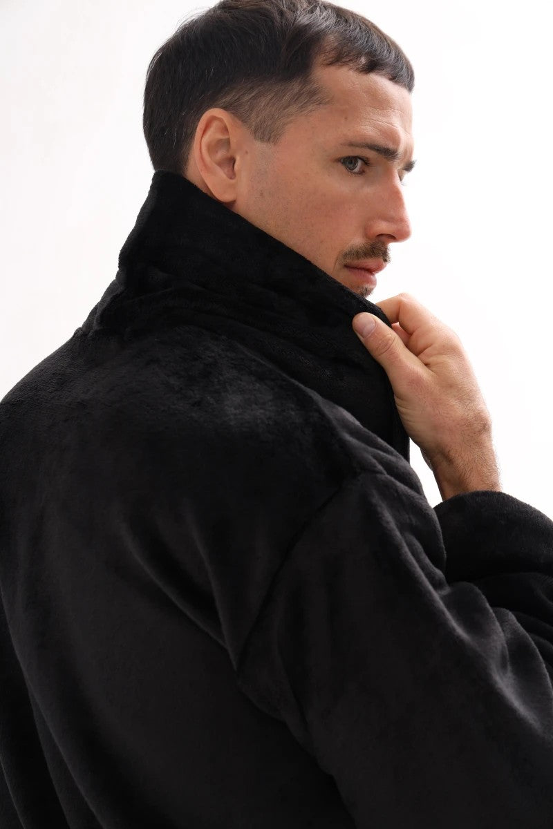 Чоловічий халат з велсофту 25175