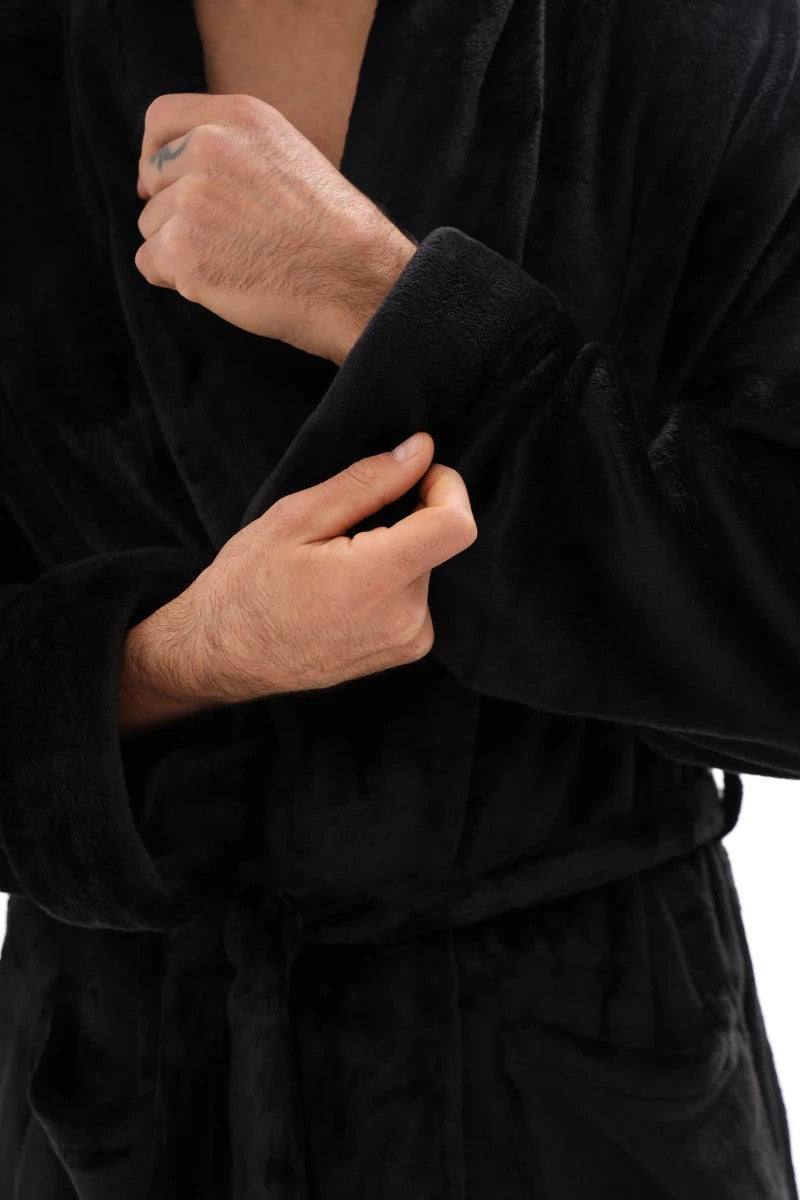 Чоловічий халат з велсофту 25175