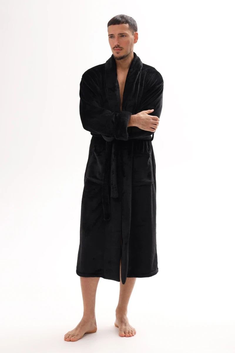 Чоловічий халат з велсофту 25175