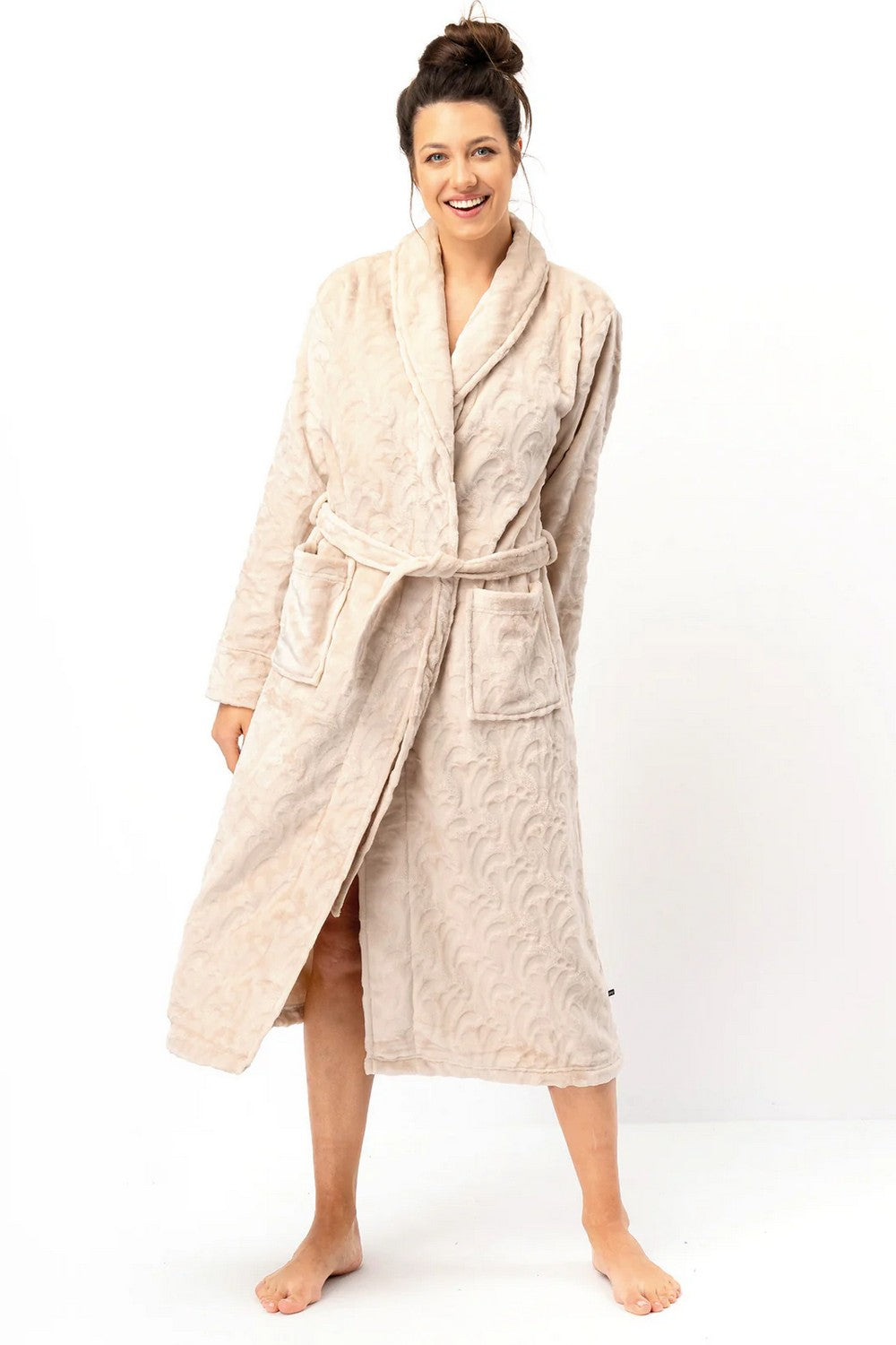 Халат из велсофта LGL 605 beige