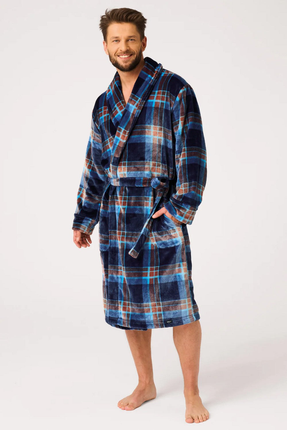 Мужской халат в клетку MGL 431 multi