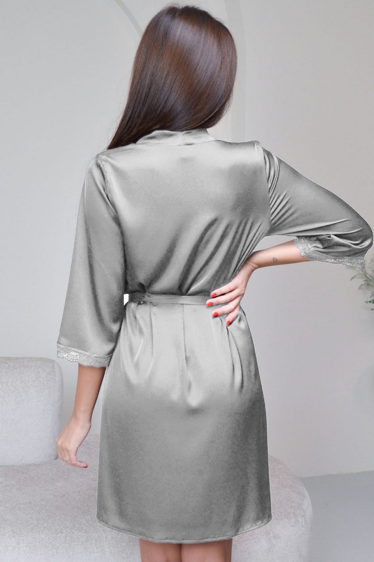 Атласный халат 1563/65034