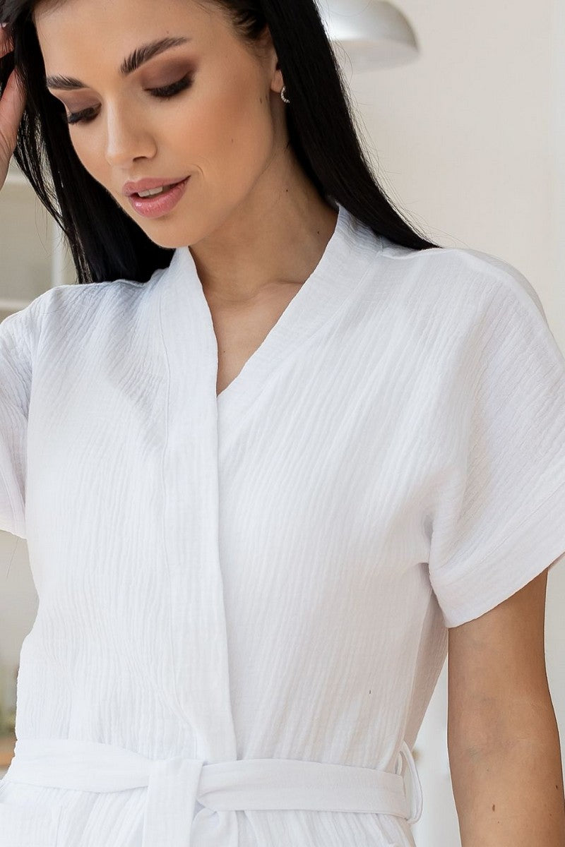 Халат из муслина Хб1806 white