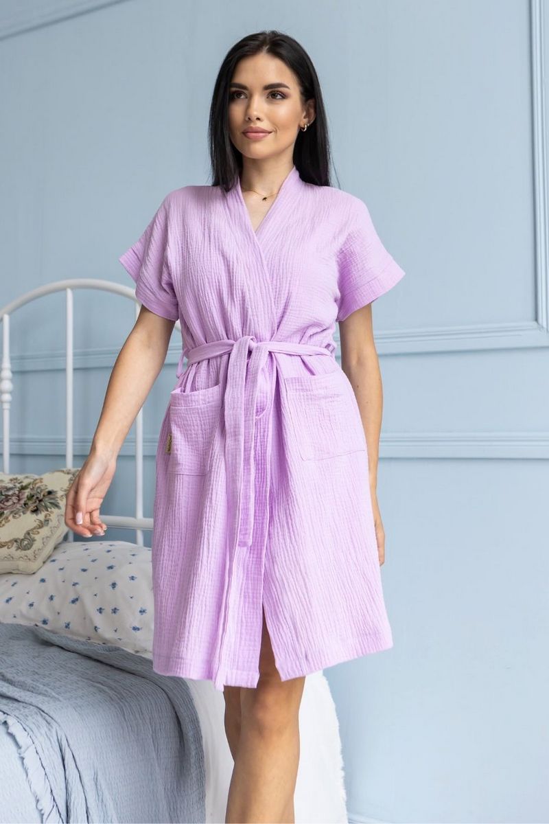 Халат из муслина Хл1806 lavender
