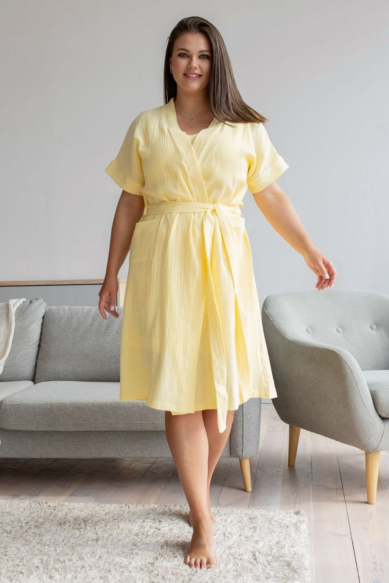 Халат из муслина Хж1806 yellow