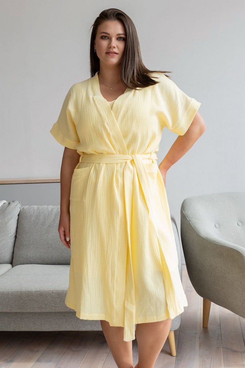 Халат из муслина Хж1806 yellow