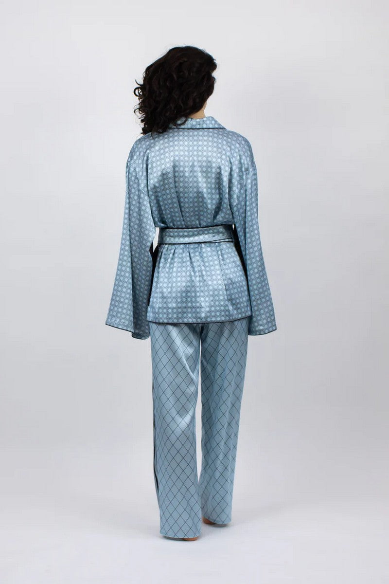 Шелковое кимоно 221401-19 The Lady blue