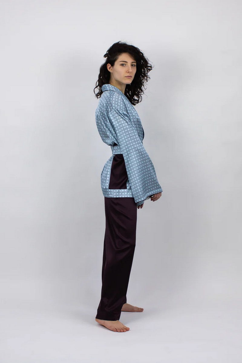 Шелковое кимоно 221401-19 The Lady blue