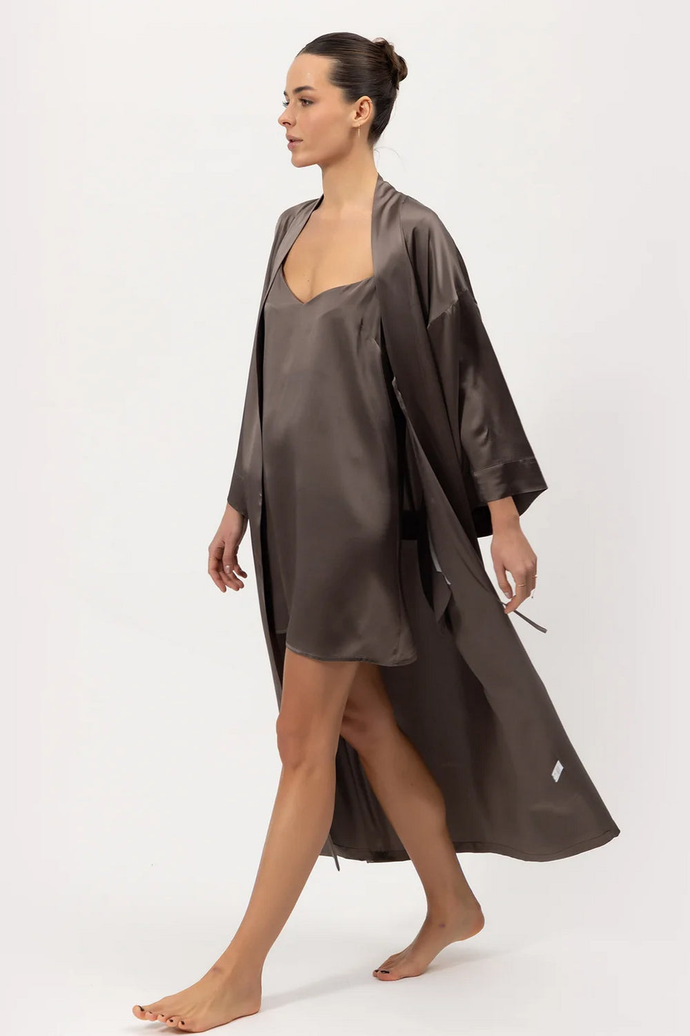 Шелковый халат-кимоно 242207-21 The Lady chocolate
