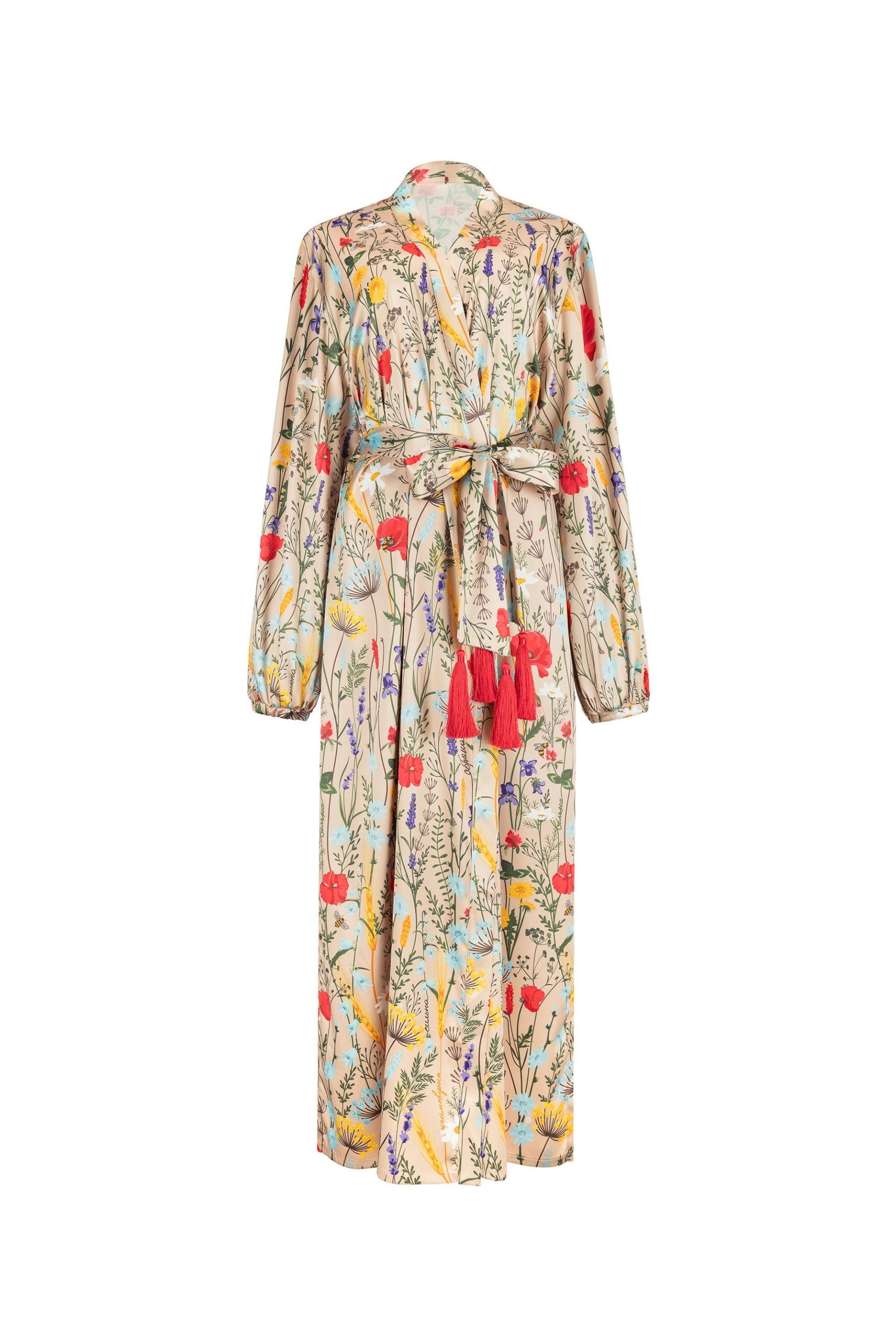 Сатиновый халат с принтом 806-6716 312 flower