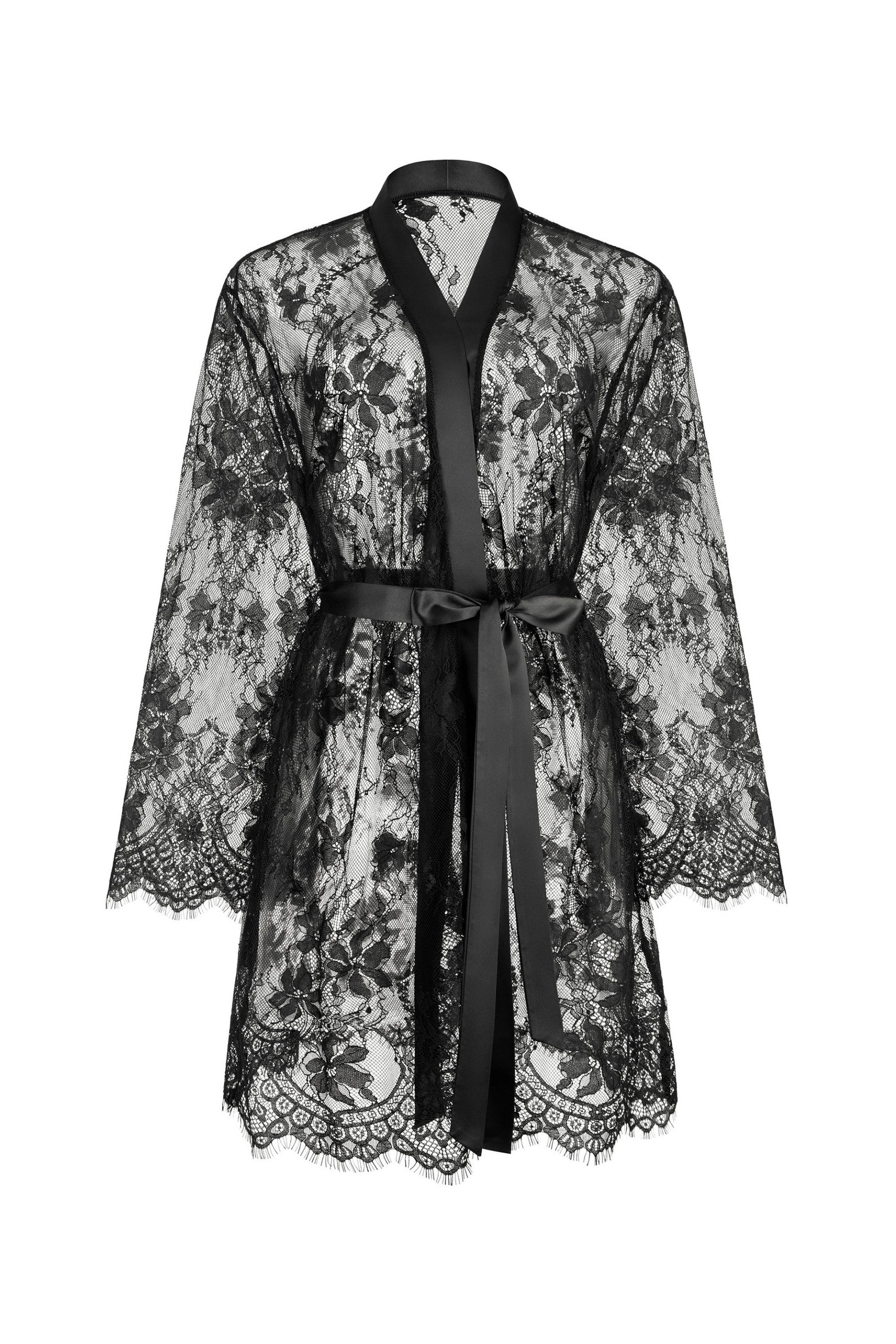 Кружевной пеньюар 814-6771 01 black