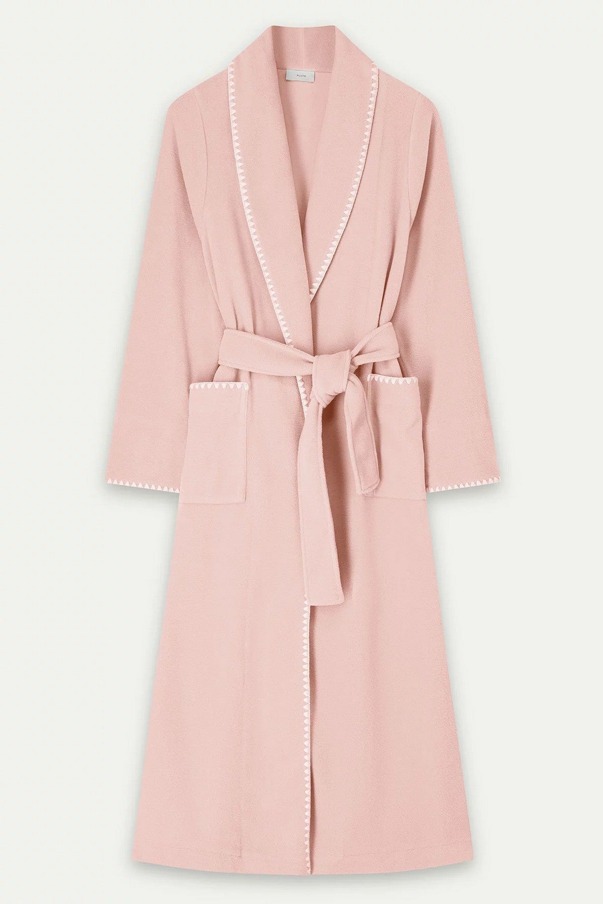 Длинный флисовый халат Kira Textured feel rose