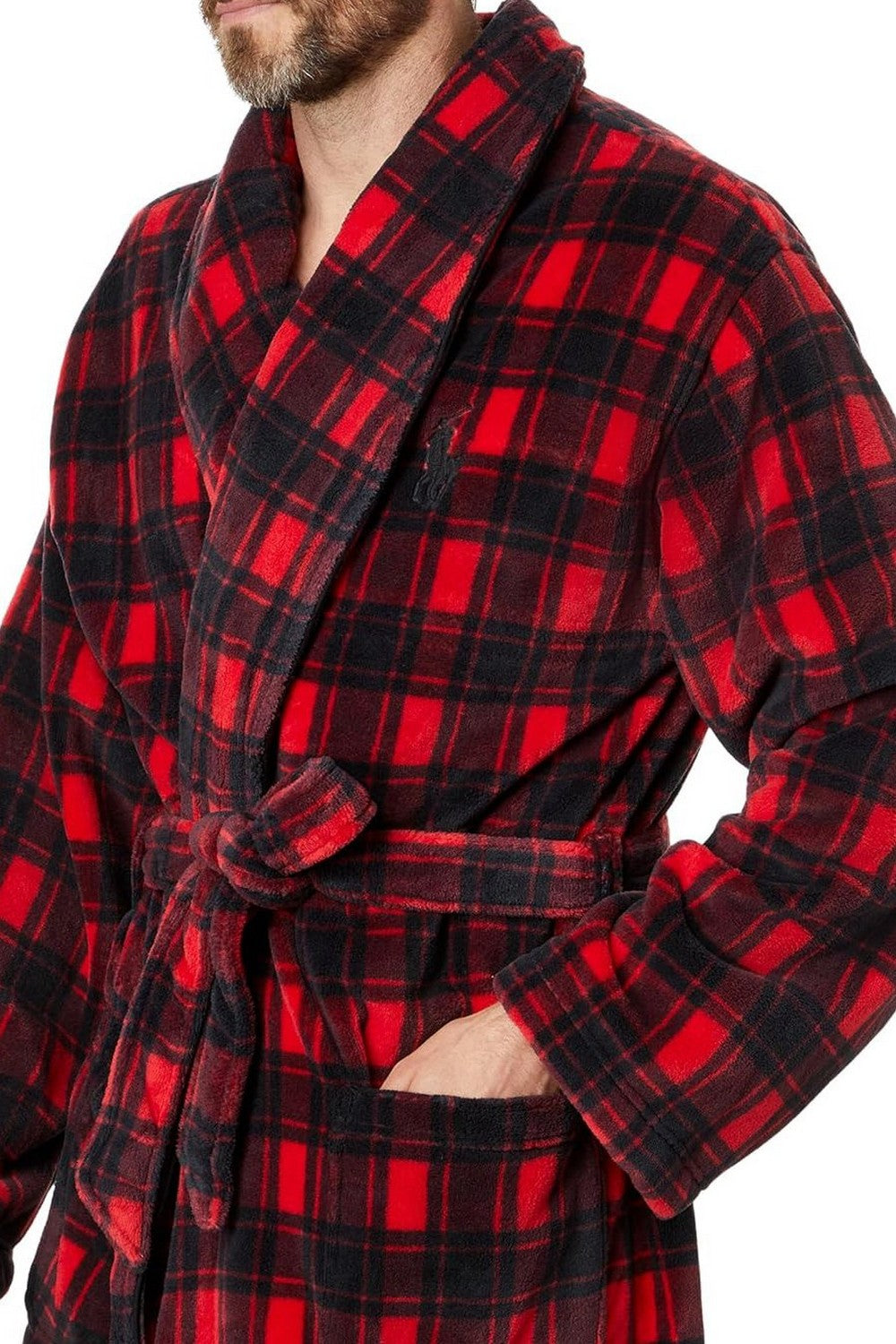 Чоловічий плюшевий халат 482887015 red Ralph Lauren