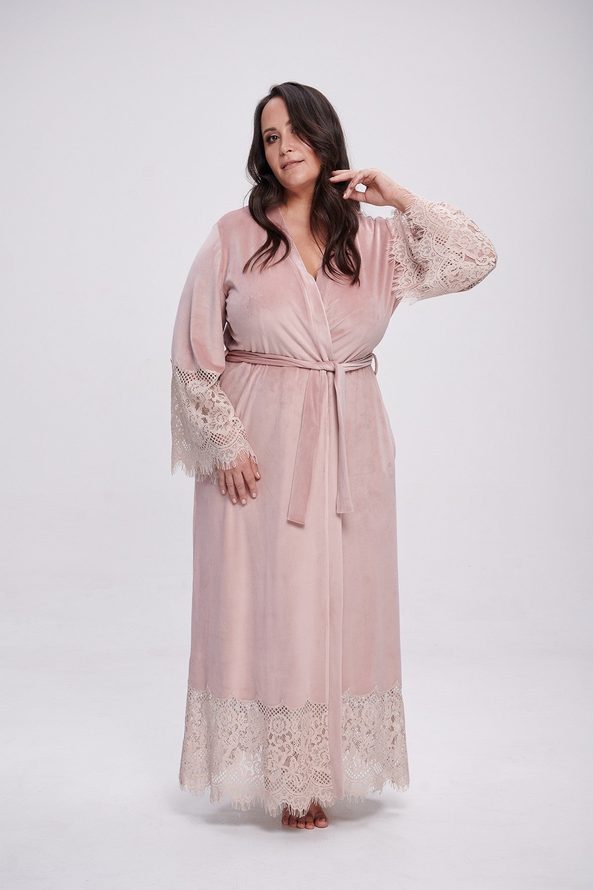 Велюровий халат 1931 powder