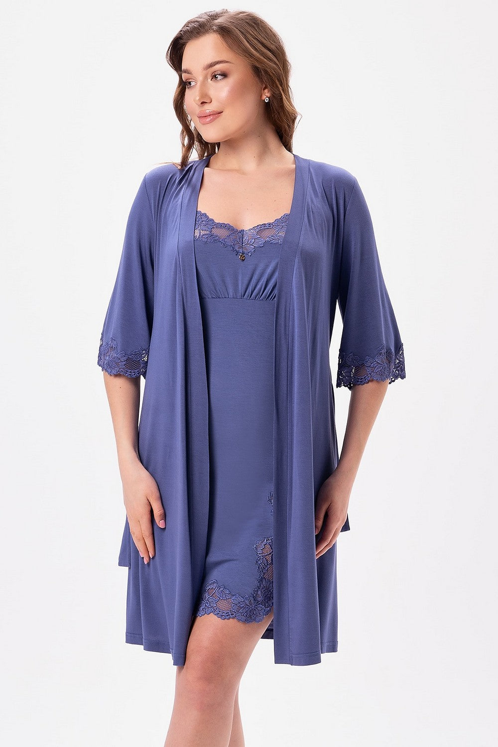 Халат из вискозы 2621/1 jeans