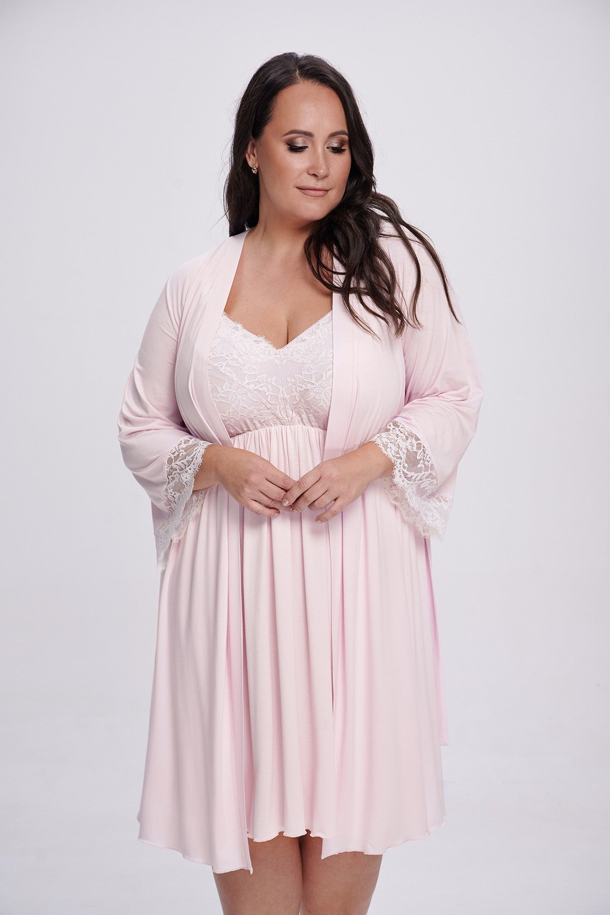 Халат из вискозы 2708/1 light pink