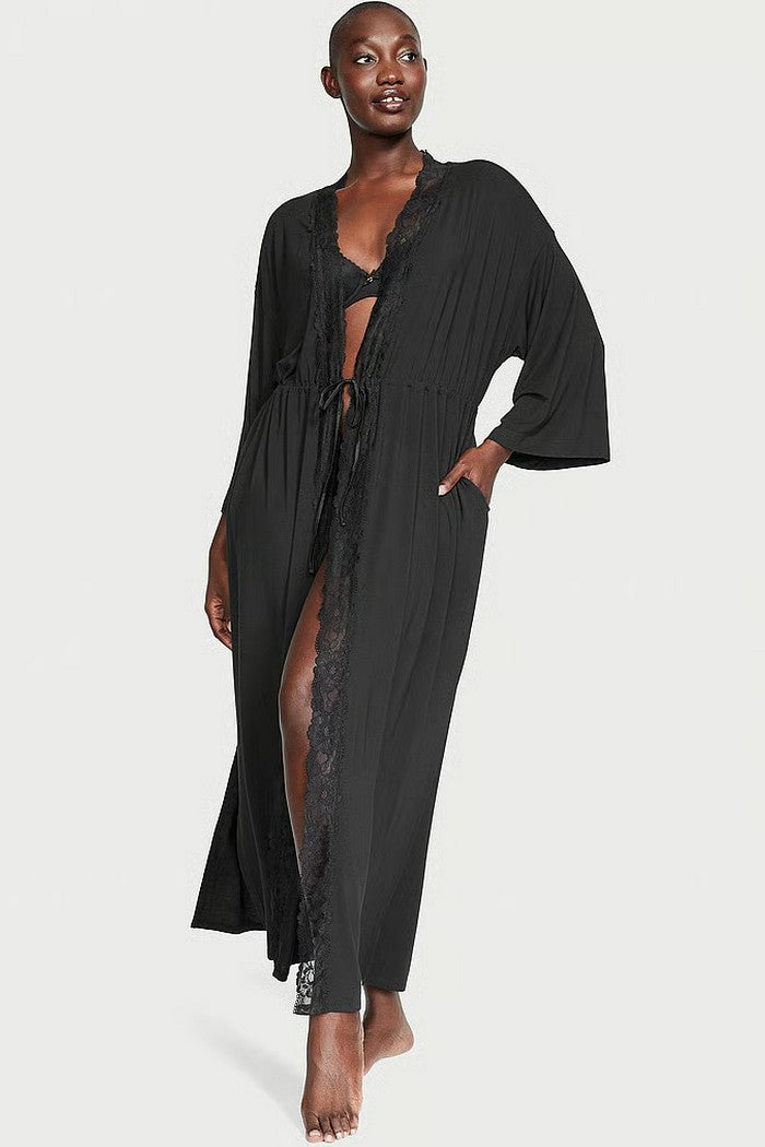 Халат из модала 359459298 black