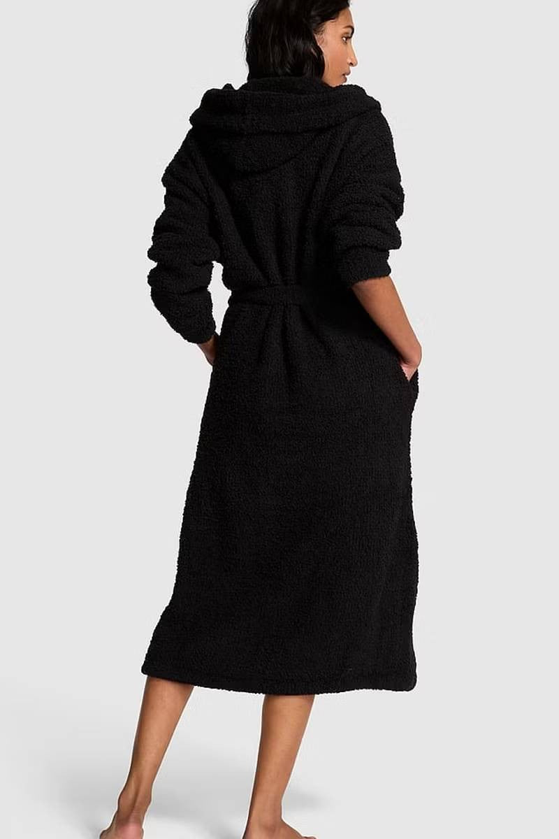 Довгий халат з екохутра 50899275 Black Victoria`s Secret