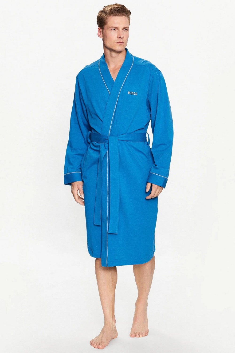 Мужской халат из хлопка 847536093 blue