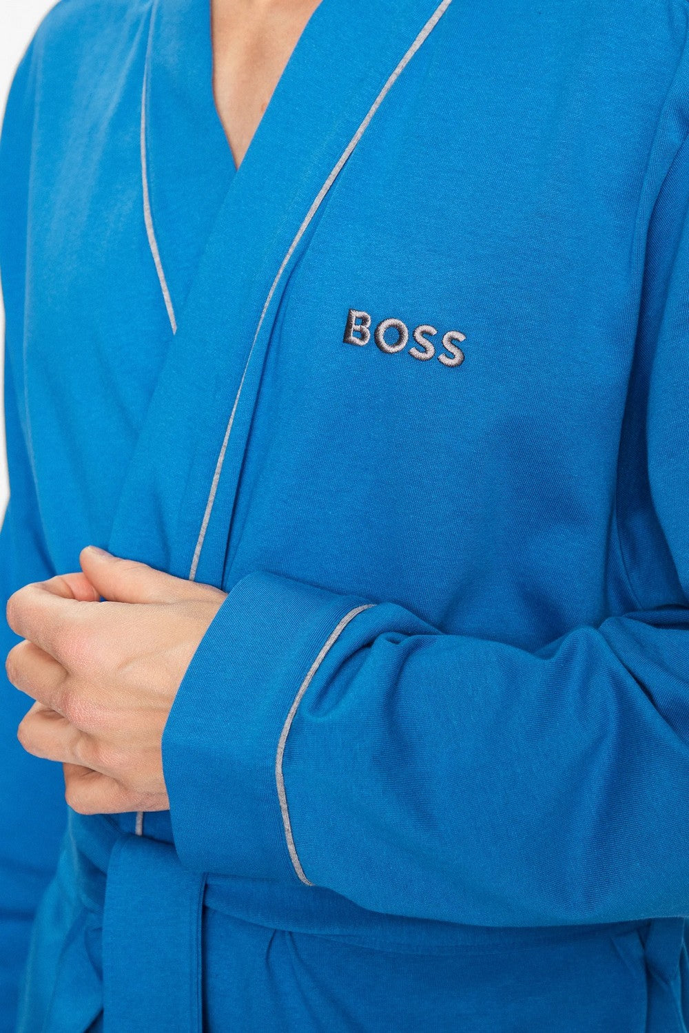 Мужской халат из хлопка 847536093 blue