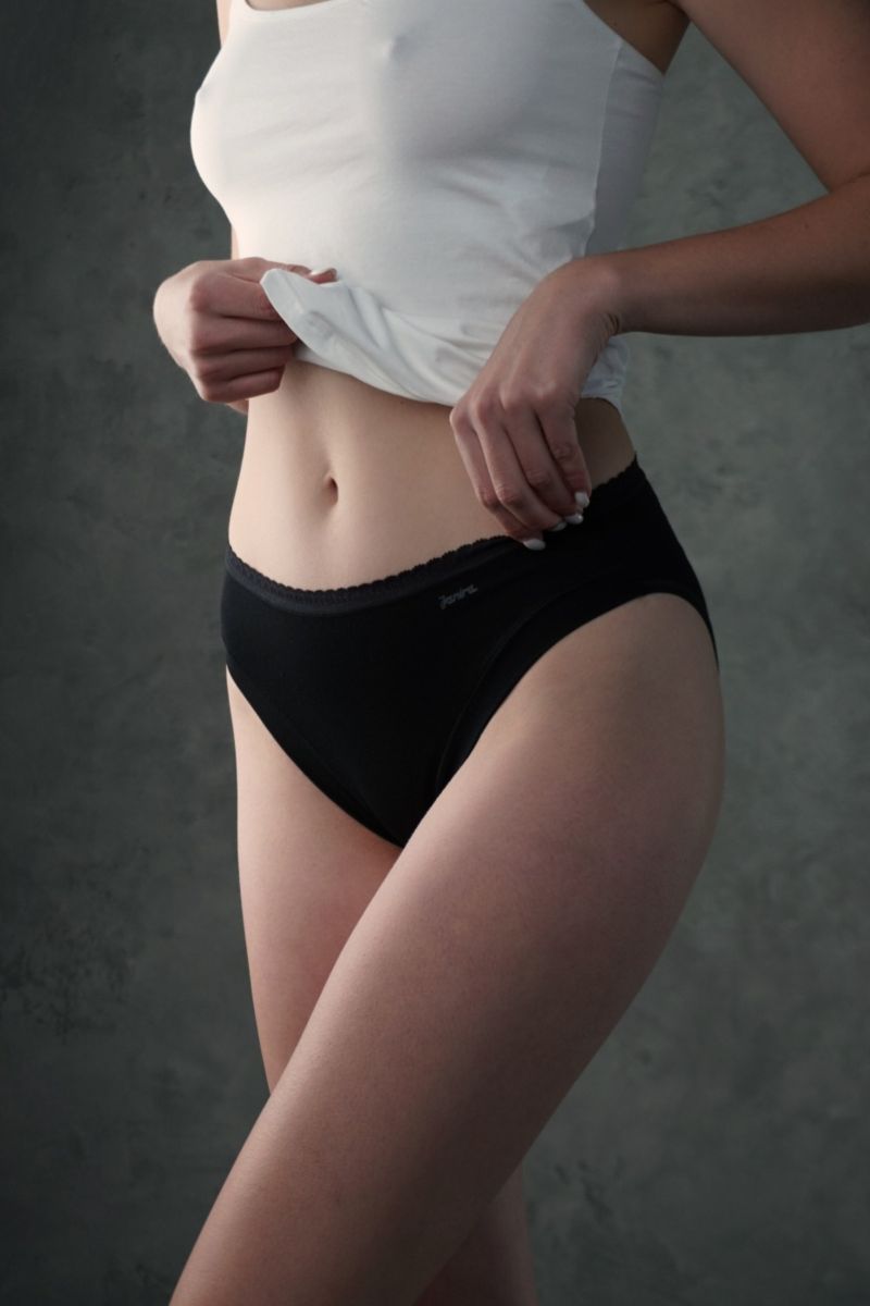 Трусики слип из хлопка 31763 black (2 шт.)