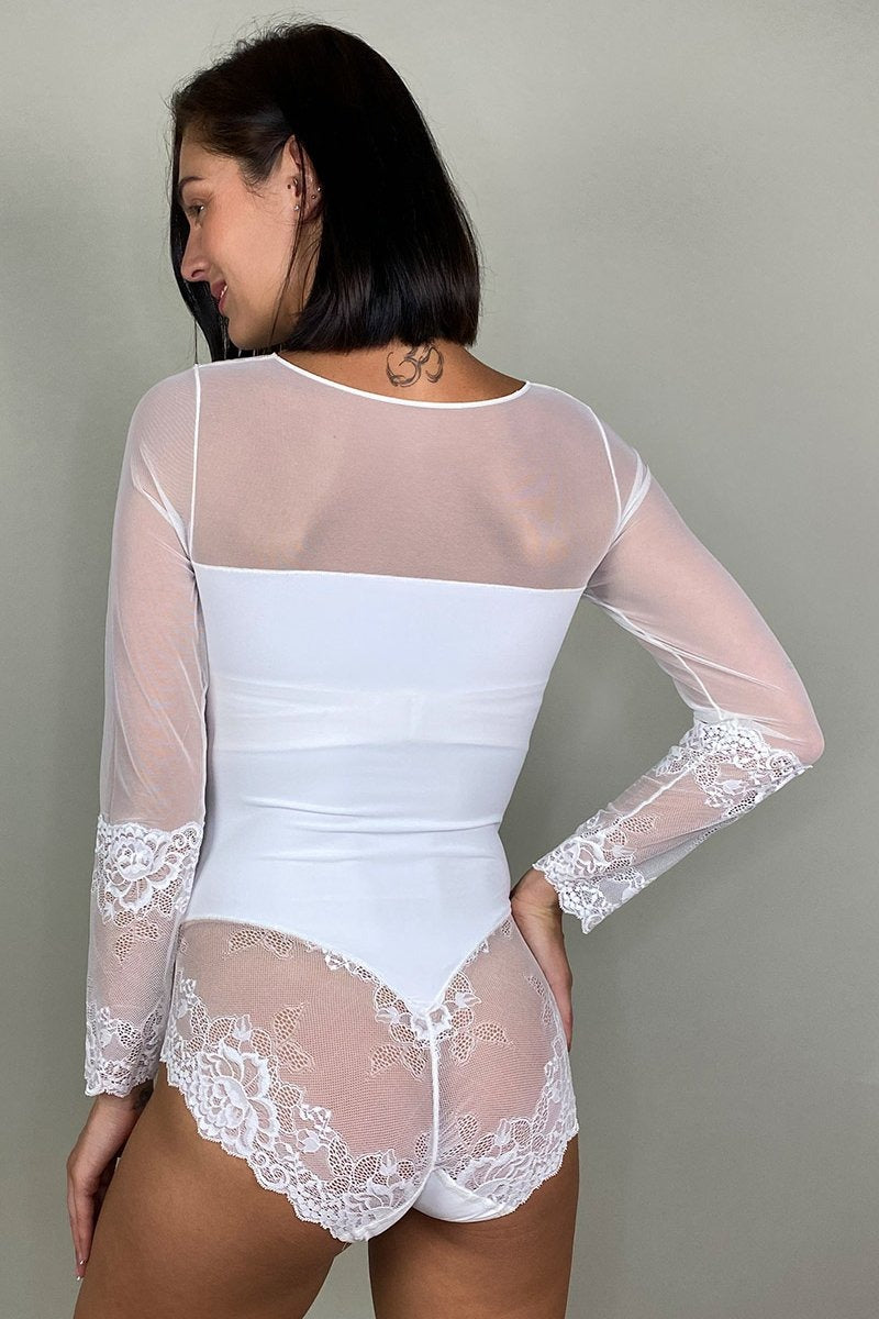 Боди с прозрачными рукавами 45266 greta
