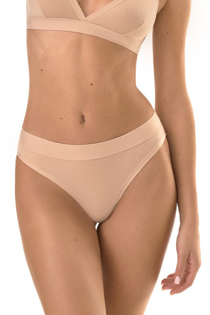 Бавовняні трусики стрінги 5113 Amelia beige
