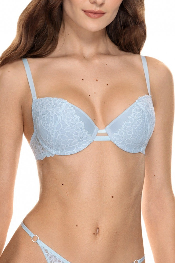 Кружевной бюстгальтер пуш-ап 1114/76 Aida blue