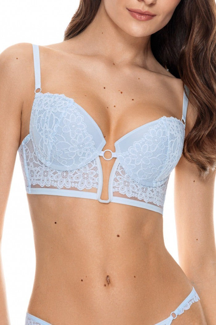 Кружевное бюстье пуш-ап 1119/76 Iris blue