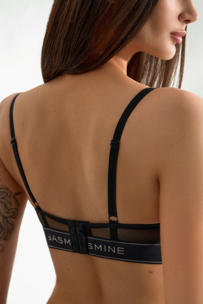 Напівдубльований бюстгальтер 1302/33 Holy black Jasmine lingerie спина