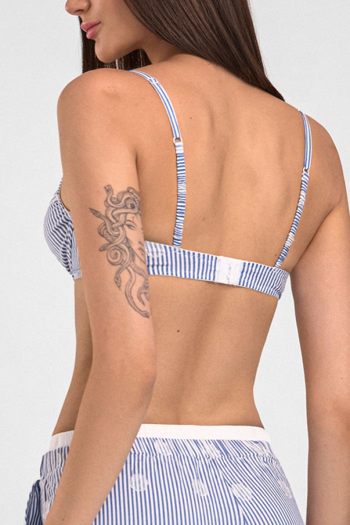 М'який бюстгальтер у смужку 1461/55 Effy blue/white Jasmine lingerie