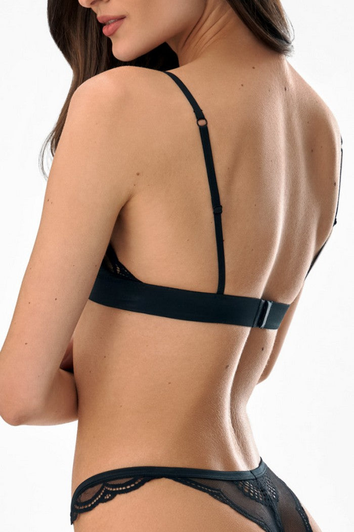 Бралет із атласу 1603/37 Lary black Jasmine lingerie