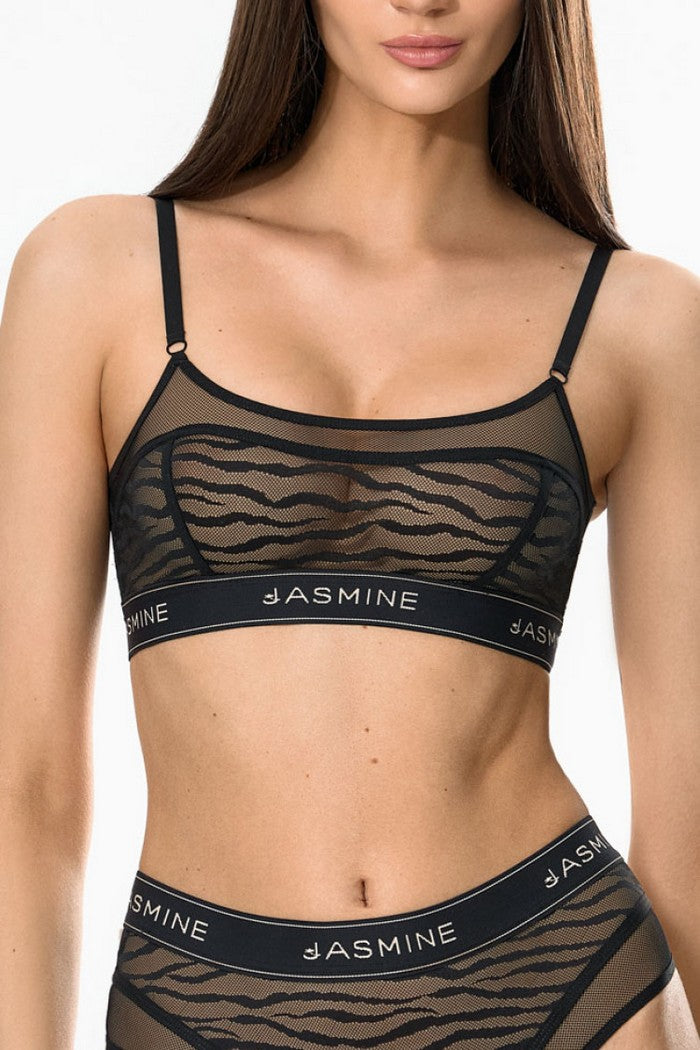 Бра-топ із мікросітки 1610/33 Lola black Jasmine lingerie