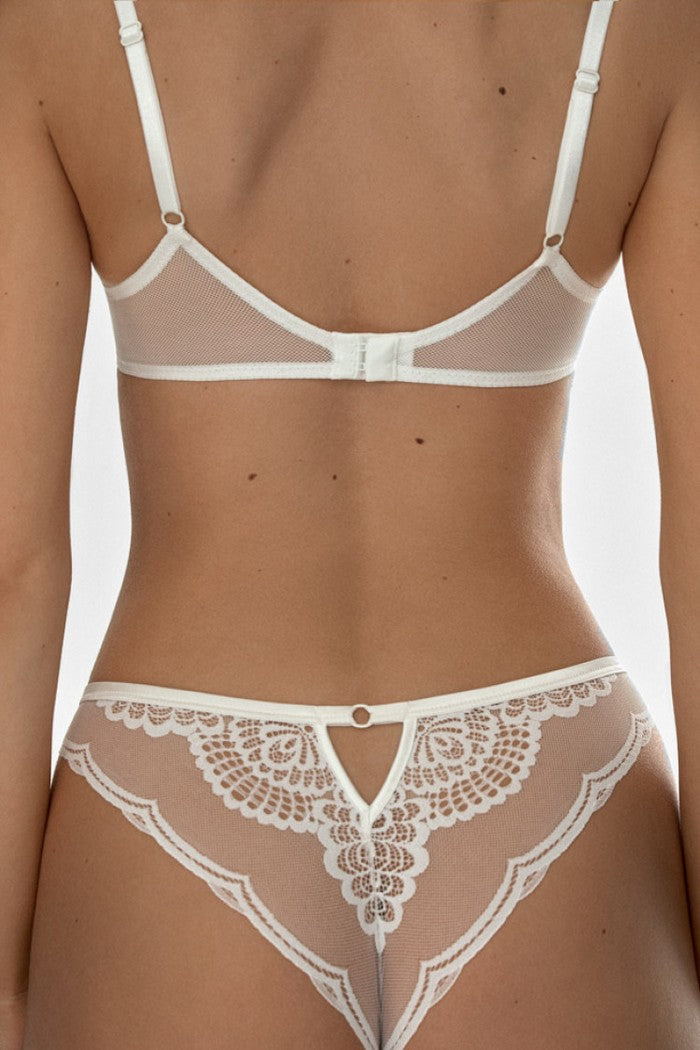 Мереживні трусики бразиліана 2276/37 Merlin milk Jasmine lingerie спина