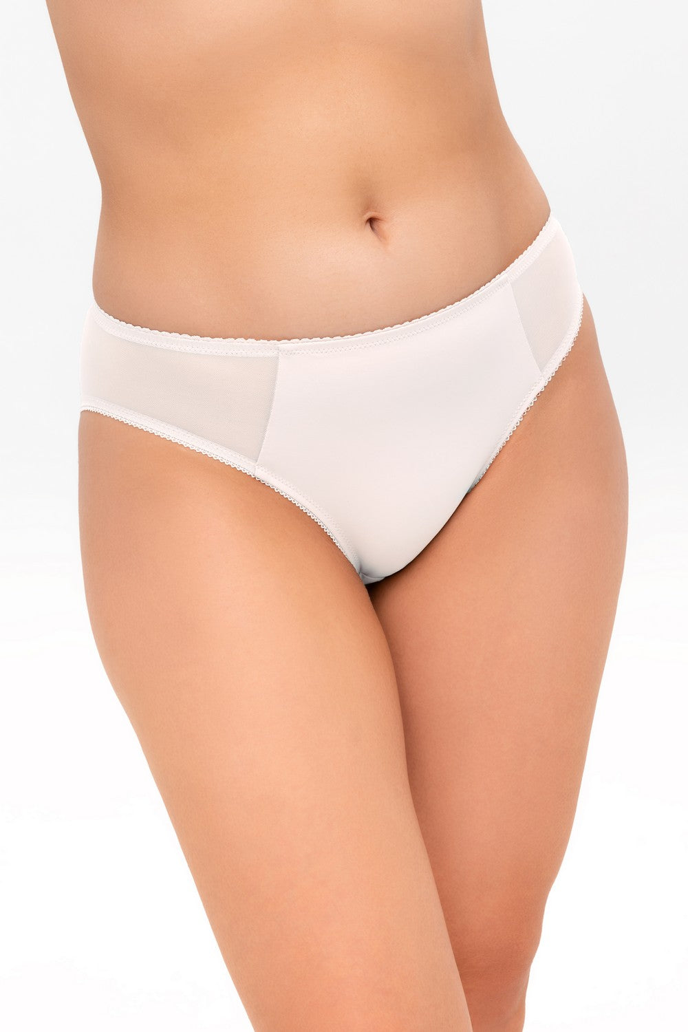 Трусики слип с микросеткой 6160 milk