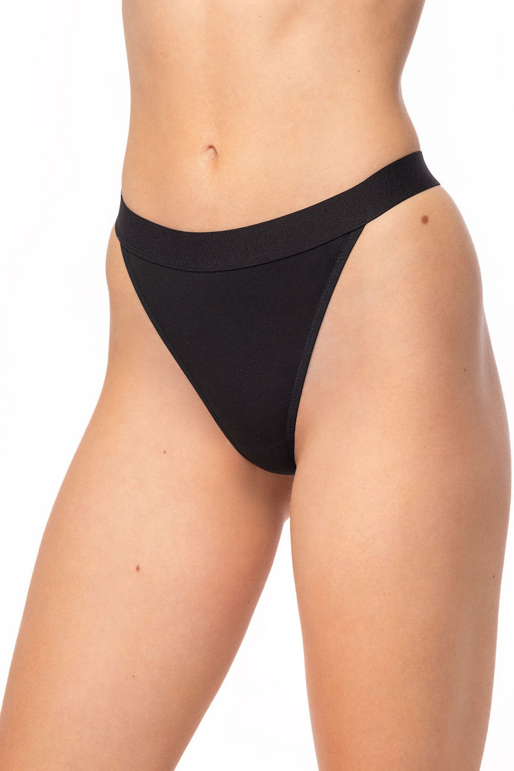 Хлопковые трусики стринг 6245 black