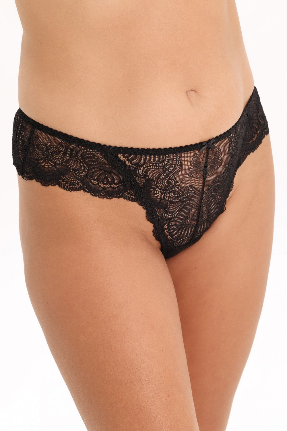 Кружевные трусики стринг 6256 black