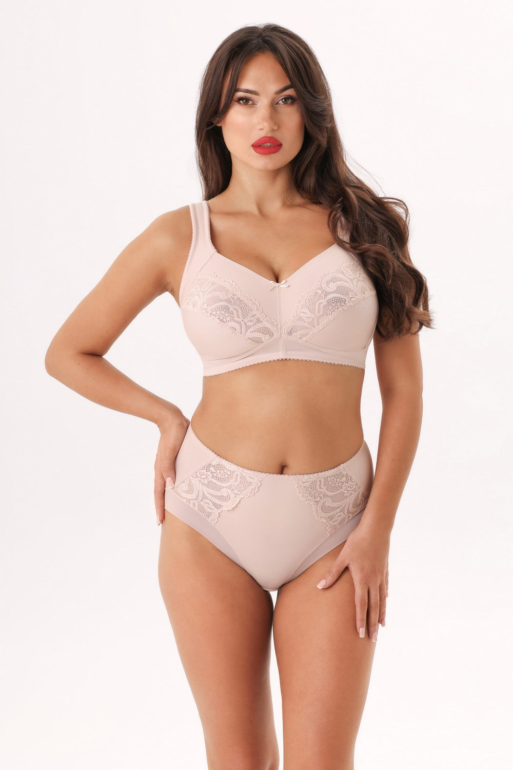 Мягкий бюстгальтер с кружевом Ksenya 5225 peony