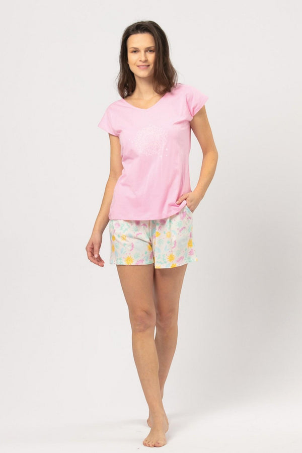 Хлопковая пижама с принтом LNS 564 A24 multicolor