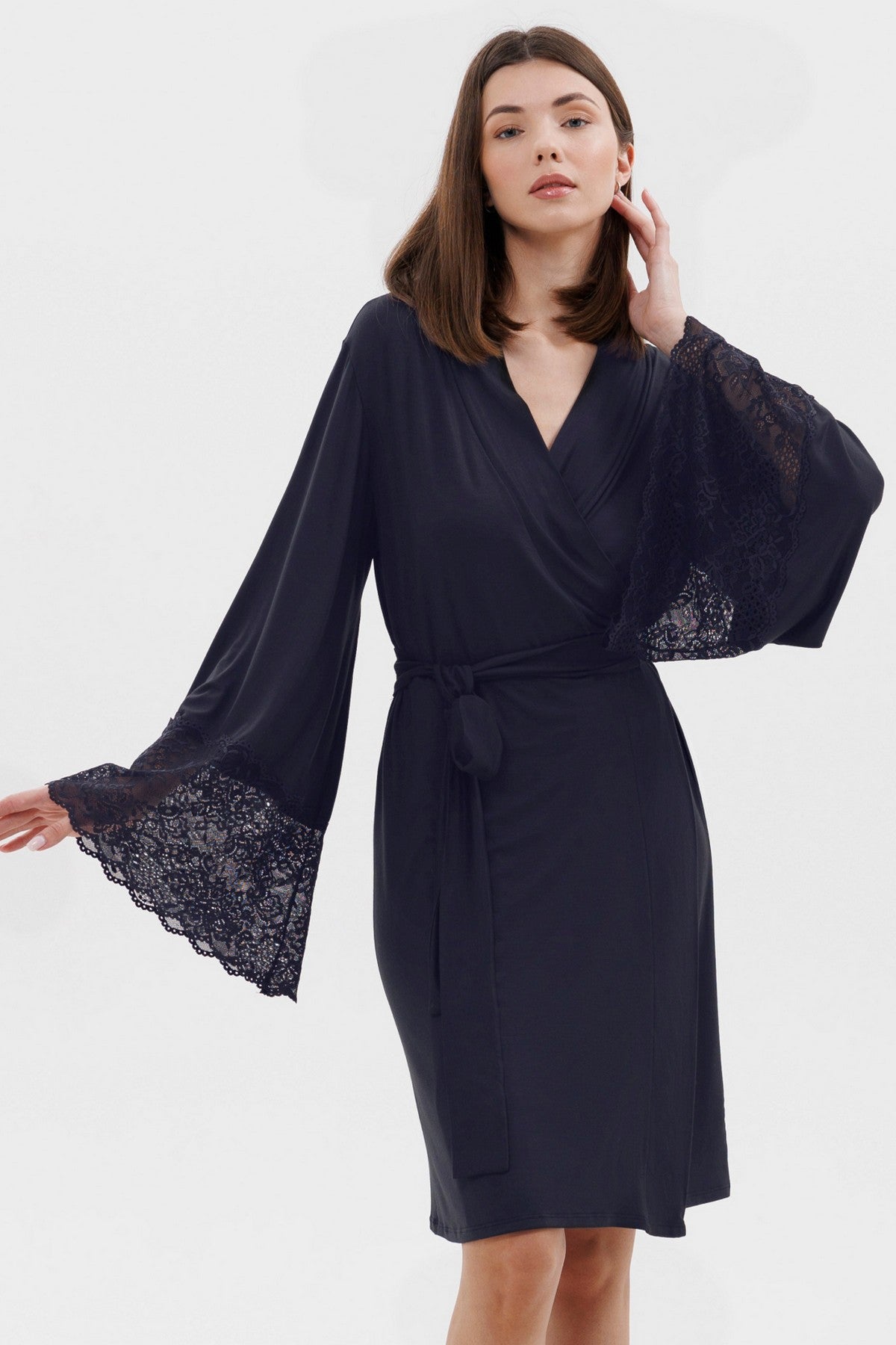 Халат с широкими рукавами 1566/60027