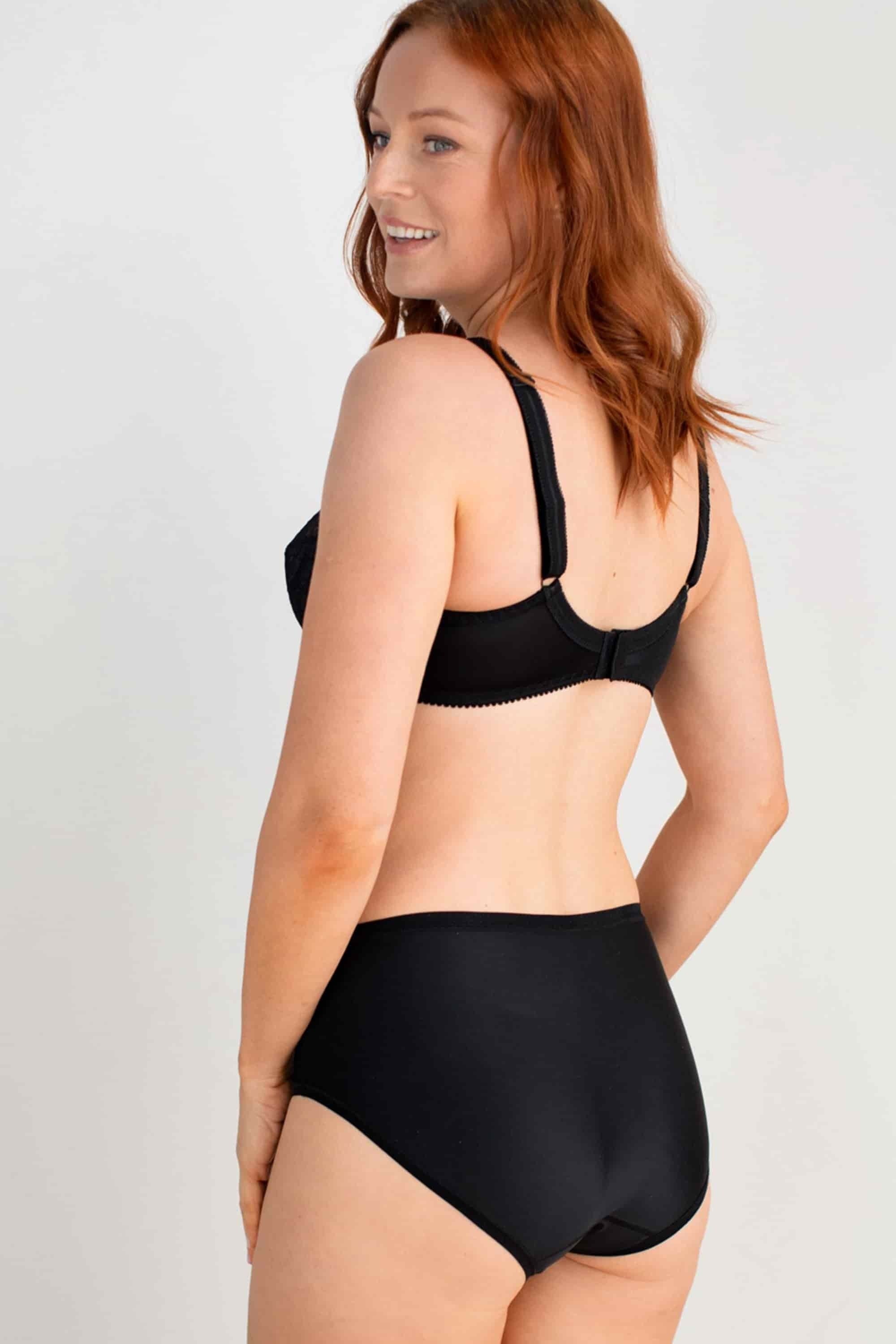 Трусики слип с кружевом Albina 3514 black