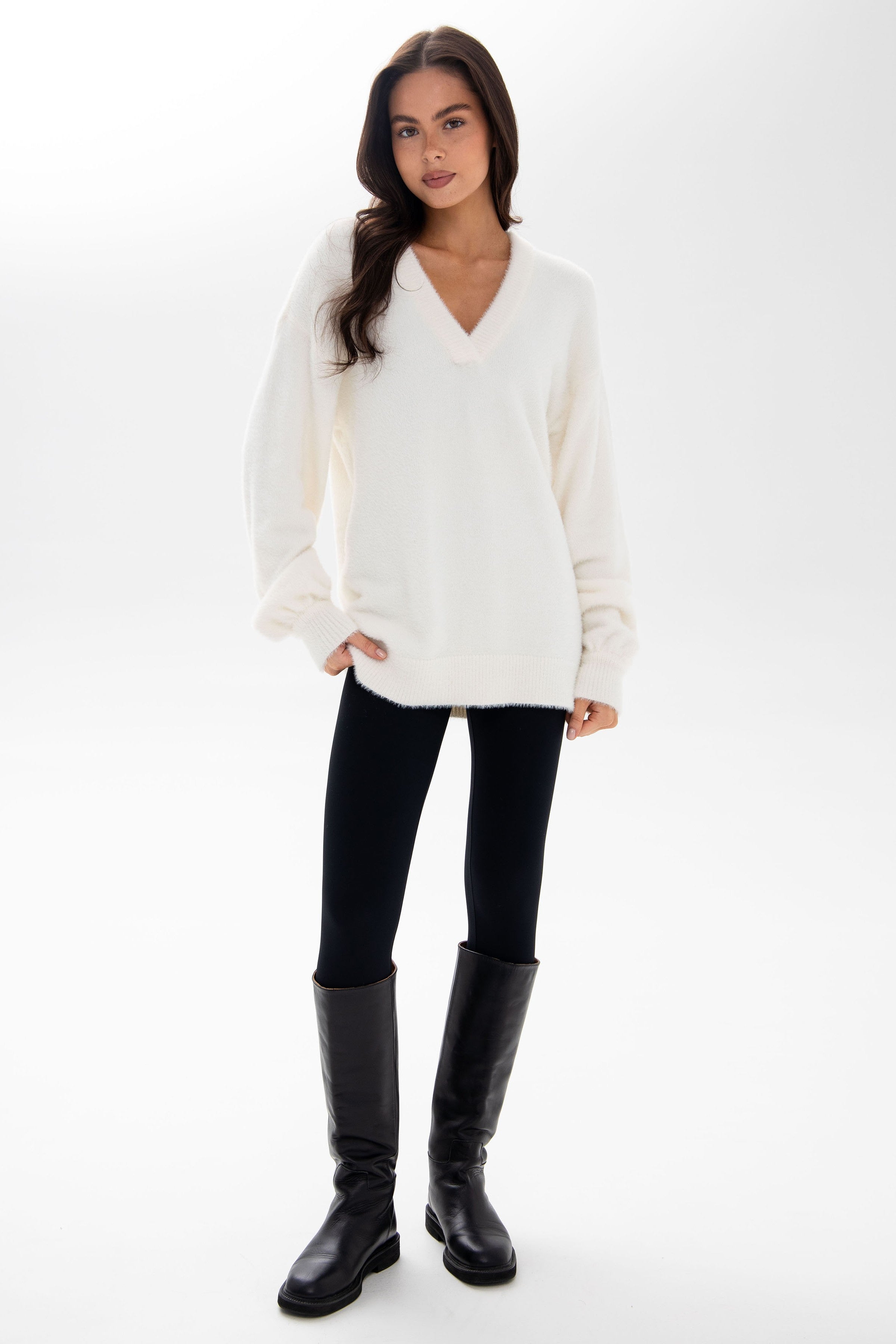 Вязаная туника 25122 Coconut