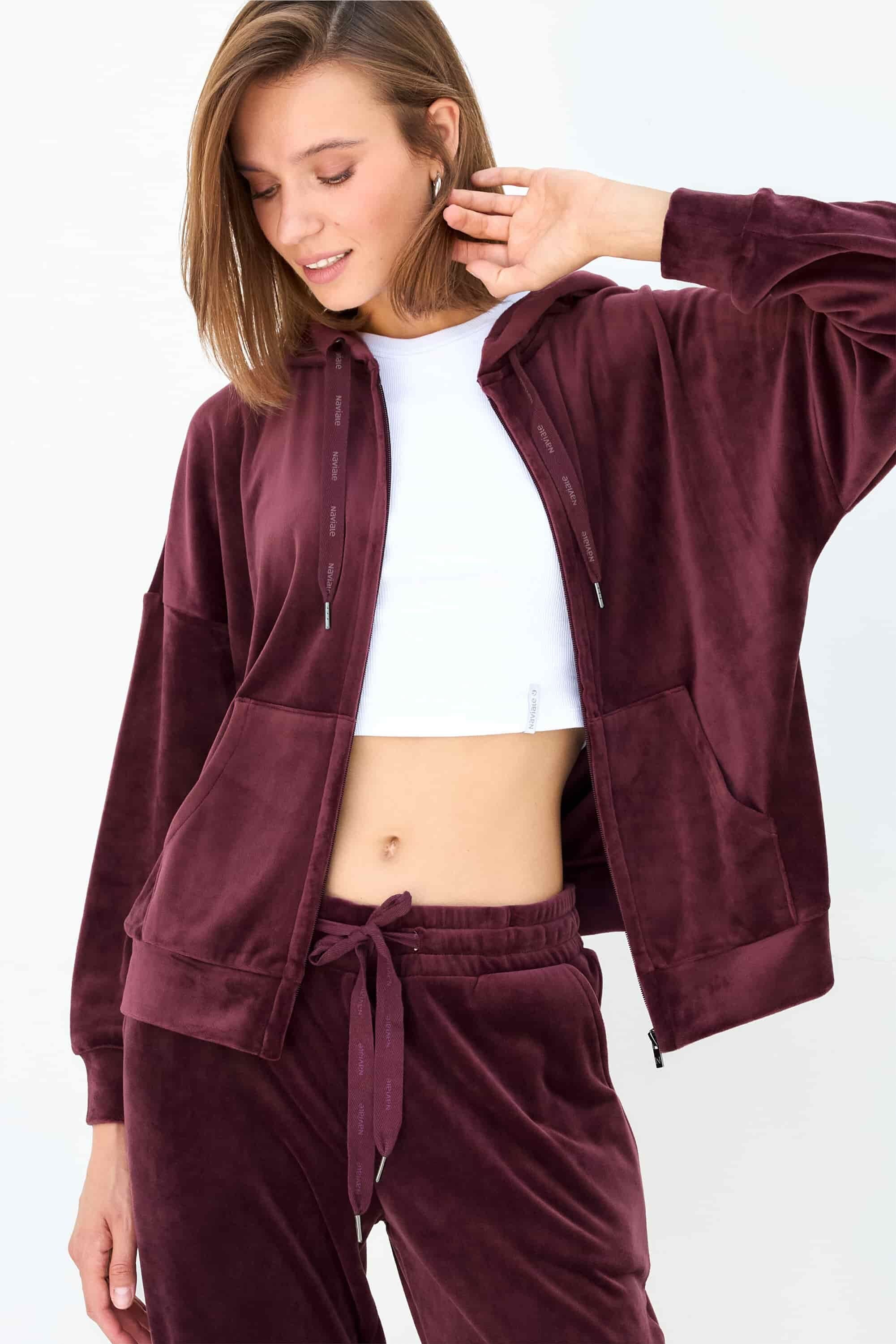 Велюровое худи LH330-06 Brugge Velour burgund