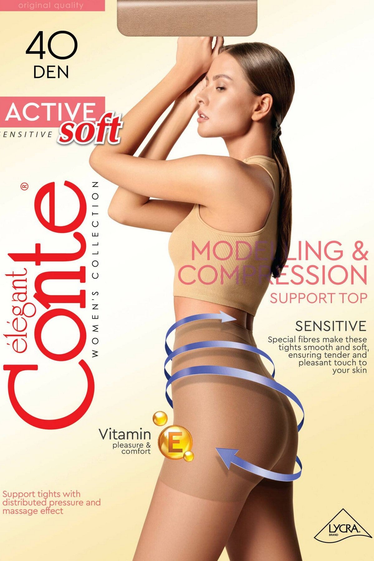 Моделюючі колготки із шортиками Active soft 40d Conte