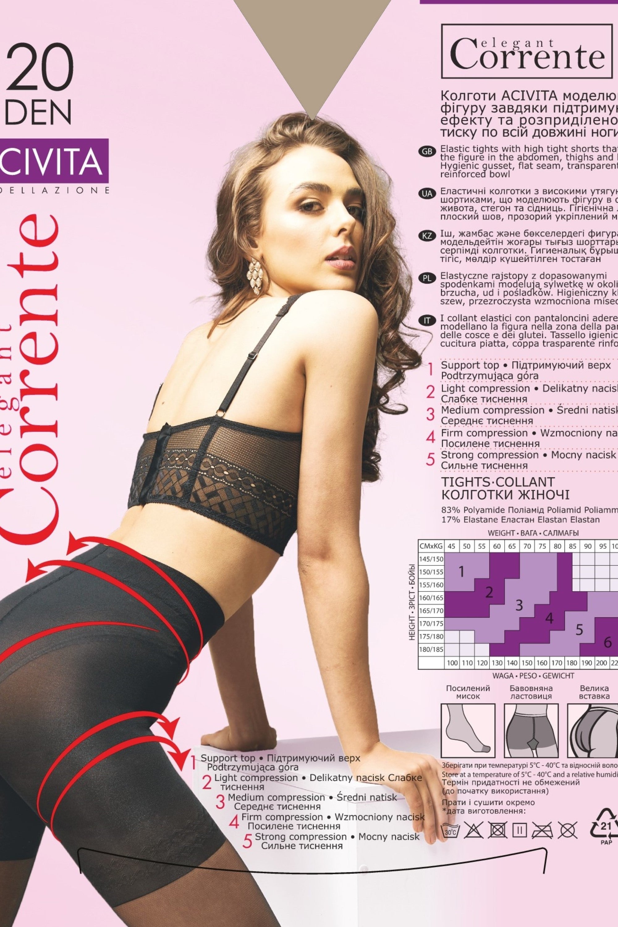 Моделирующие колготки Corrente Acivita 20d